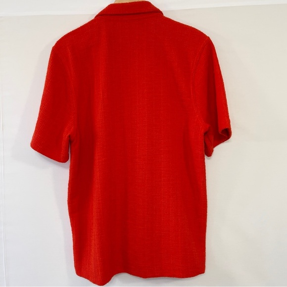 NovaMen Dean Textured Short Sleeve Button Up Men’s Medium Red - Picture 6 of 13